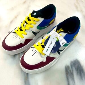 Lacoste White and Yellow Sneakers Classic Design